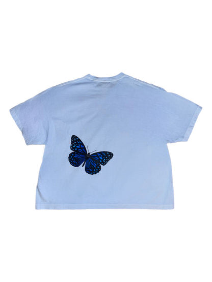 Blue Butterfly Boxy Tee