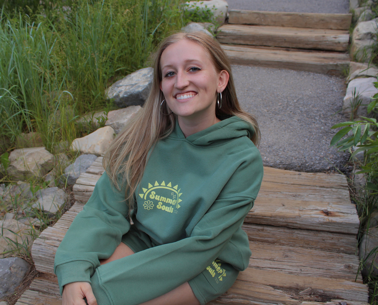 Summer Souls Green Hoodie